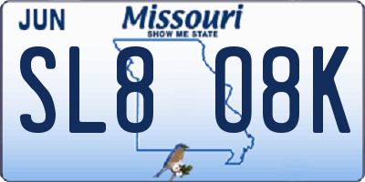 MO license plate SL8O8K