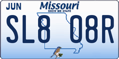 MO license plate SL8O8R