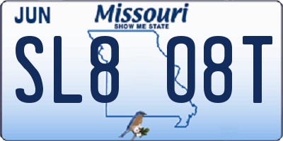 MO license plate SL8O8T
