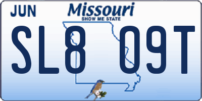 MO license plate SL8O9T