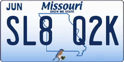 MO license plate SL8Q2K