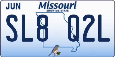 MO license plate SL8Q2L