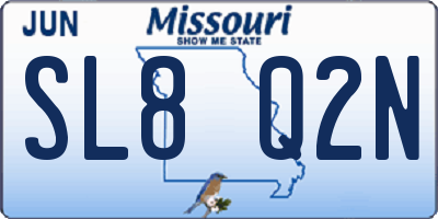 MO license plate SL8Q2N
