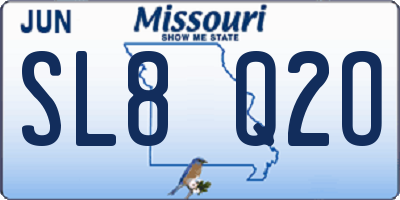 MO license plate SL8Q2O