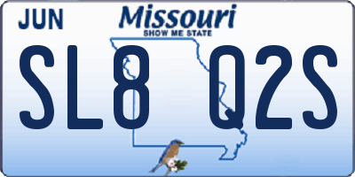 MO license plate SL8Q2S