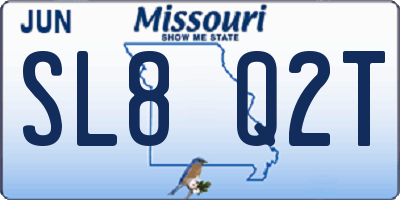 MO license plate SL8Q2T