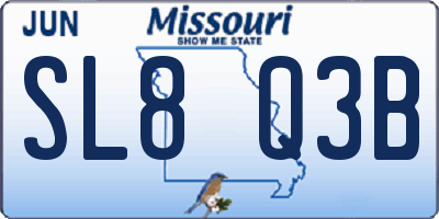 MO license plate SL8Q3B