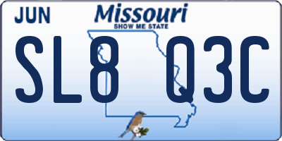 MO license plate SL8Q3C