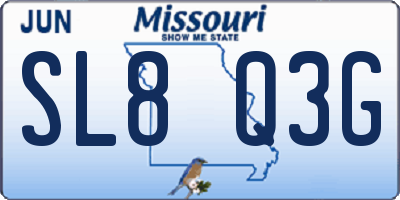 MO license plate SL8Q3G