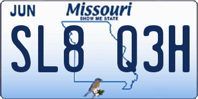 MO license plate SL8Q3H
