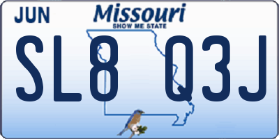 MO license plate SL8Q3J