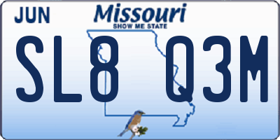 MO license plate SL8Q3M