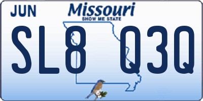 MO license plate SL8Q3Q