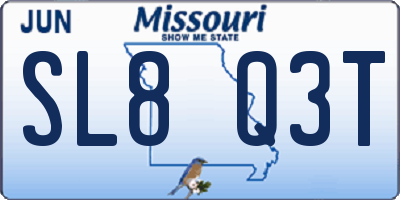 MO license plate SL8Q3T