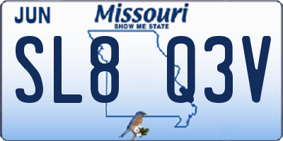 MO license plate SL8Q3V