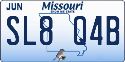 MO license plate SL8Q4B
