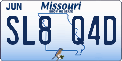 MO license plate SL8Q4D