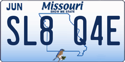 MO license plate SL8Q4E