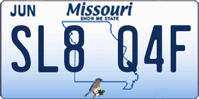 MO license plate SL8Q4F