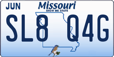 MO license plate SL8Q4G