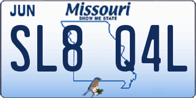 MO license plate SL8Q4L
