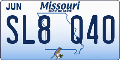 MO license plate SL8Q4O