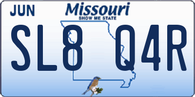 MO license plate SL8Q4R