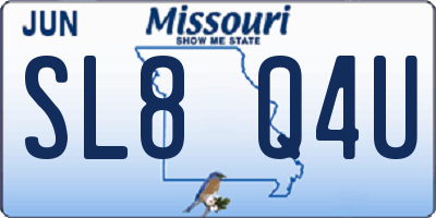 MO license plate SL8Q4U