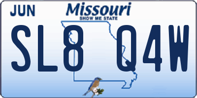MO license plate SL8Q4W