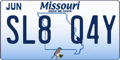 MO license plate SL8Q4Y