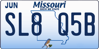MO license plate SL8Q5B