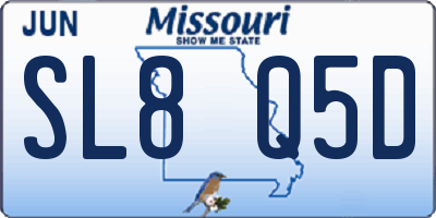 MO license plate SL8Q5D