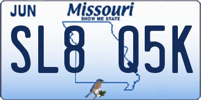 MO license plate SL8Q5K