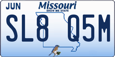 MO license plate SL8Q5M