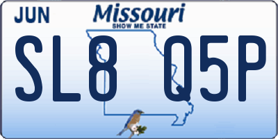 MO license plate SL8Q5P