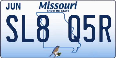 MO license plate SL8Q5R