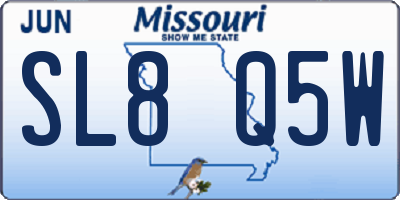 MO license plate SL8Q5W