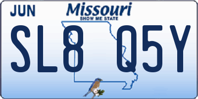 MO license plate SL8Q5Y