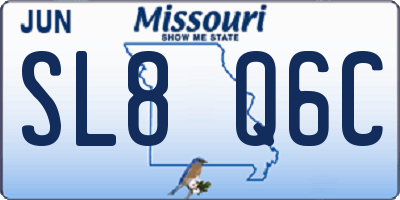 MO license plate SL8Q6C