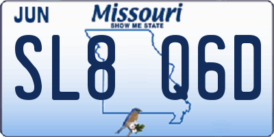 MO license plate SL8Q6D