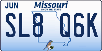 MO license plate SL8Q6K