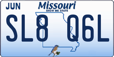 MO license plate SL8Q6L