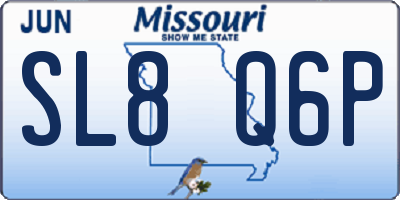 MO license plate SL8Q6P