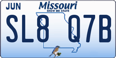 MO license plate SL8Q7B