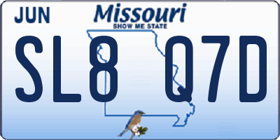 MO license plate SL8Q7D