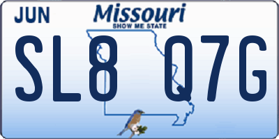 MO license plate SL8Q7G