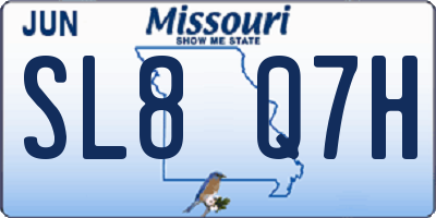 MO license plate SL8Q7H