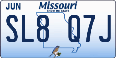 MO license plate SL8Q7J