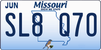 MO license plate SL8Q7O