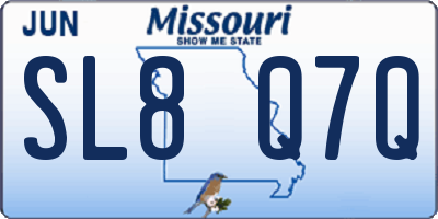 MO license plate SL8Q7Q